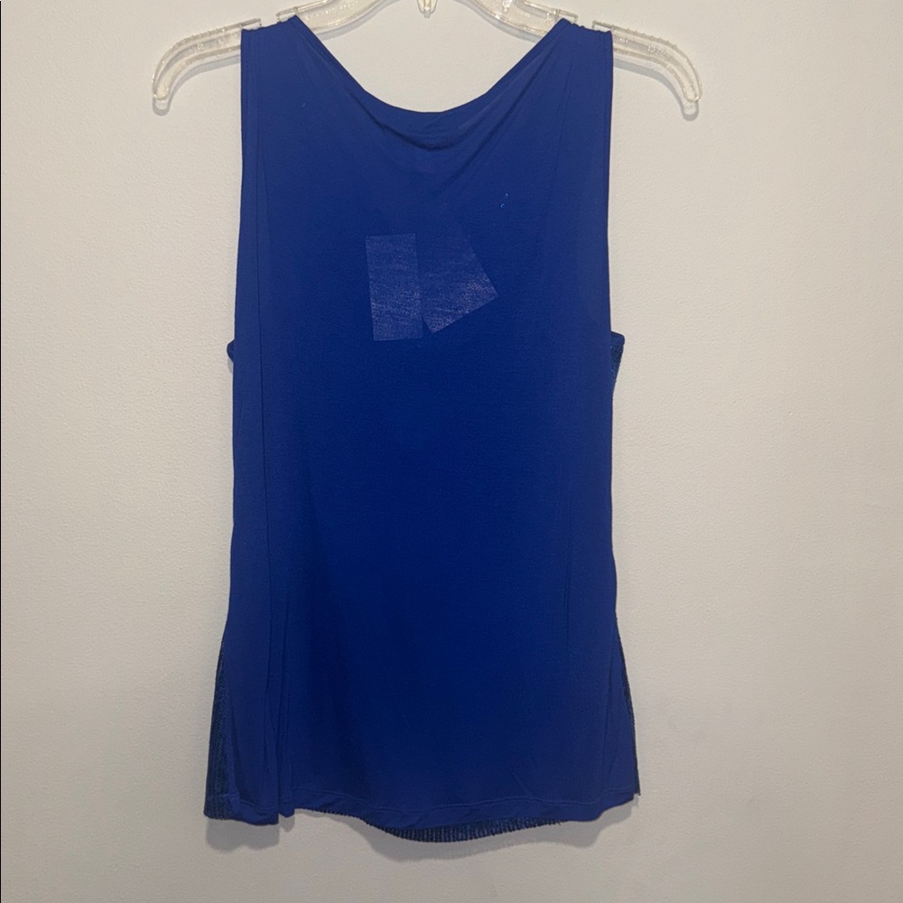 Cable & Gauge NWT Size L Royal Blue Sequin Tank Top - Picture 4 of 4